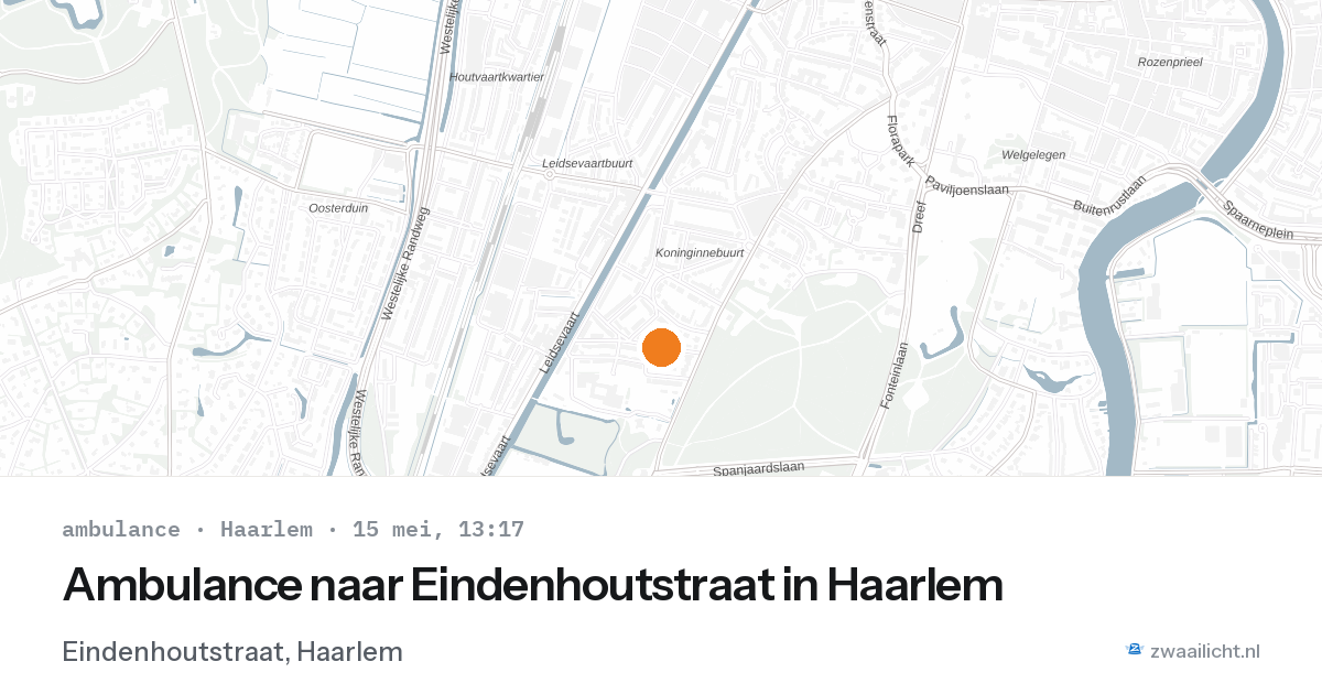 Ambulance naar Eindenhoutstraat in Haarlem — 15 mei 2026