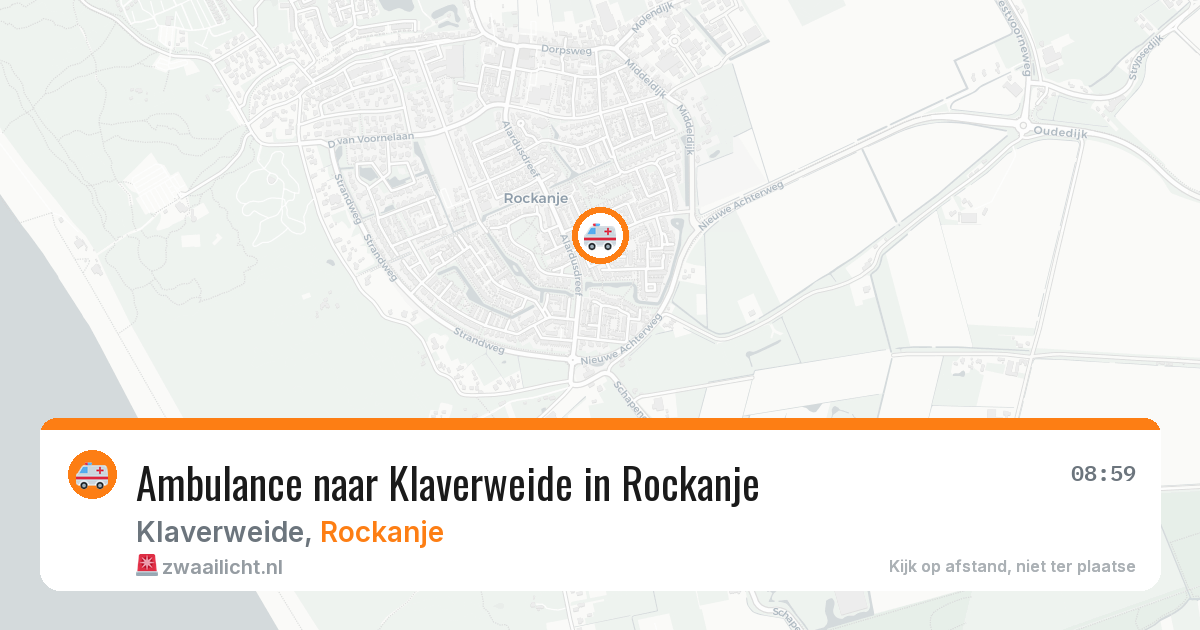 Ambulance naar Klaverweide in Rockanje — 21 jul 2026