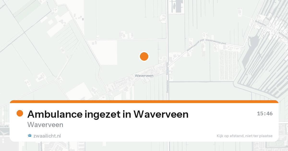 Ambulance ingezet in Waverveen — 5 aug 2026