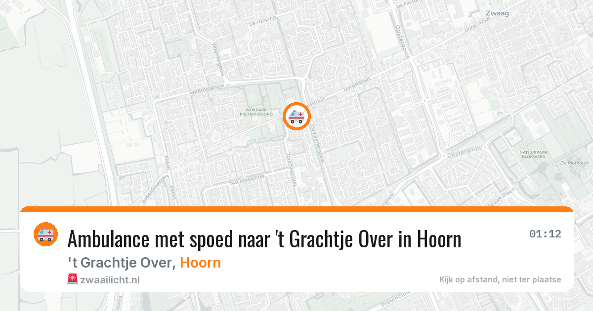 Ambulance met spoed naar 't Grachtje Over in Hoorn — 21 jan 2026