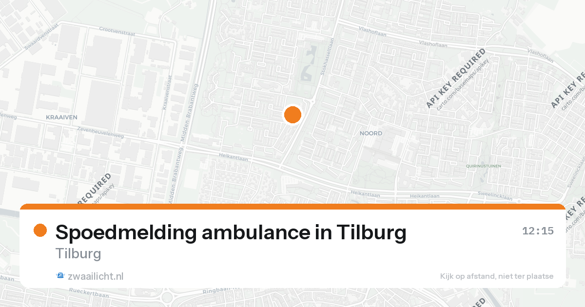 Spoedmelding ambulance in Tilburg — 26 aug 2026