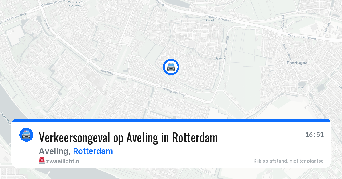 Verkeersongeval op Aveling in Rotterdam — 10 mei 2026