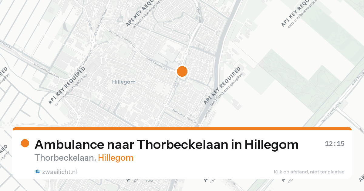 Ambulance naar Thorbeckelaan in Hillegom — 26 aug 2026