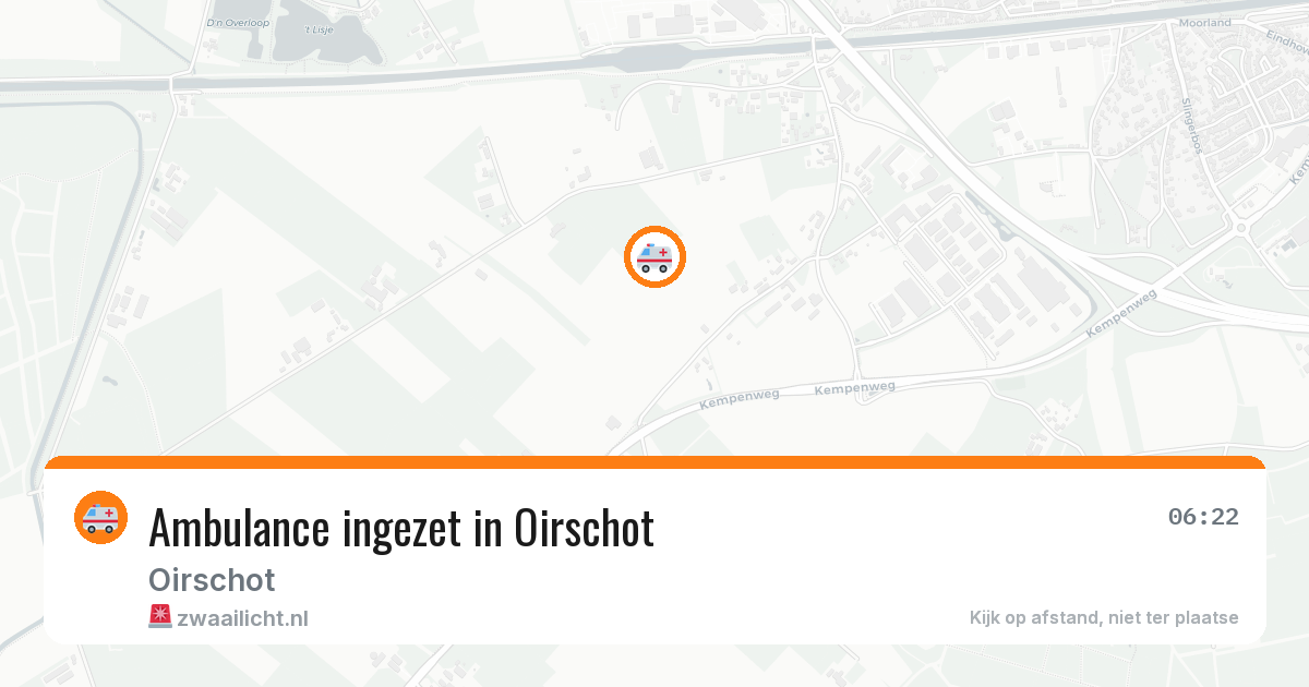 Ambulance ingezet in Oirschot — 11 aug 2026