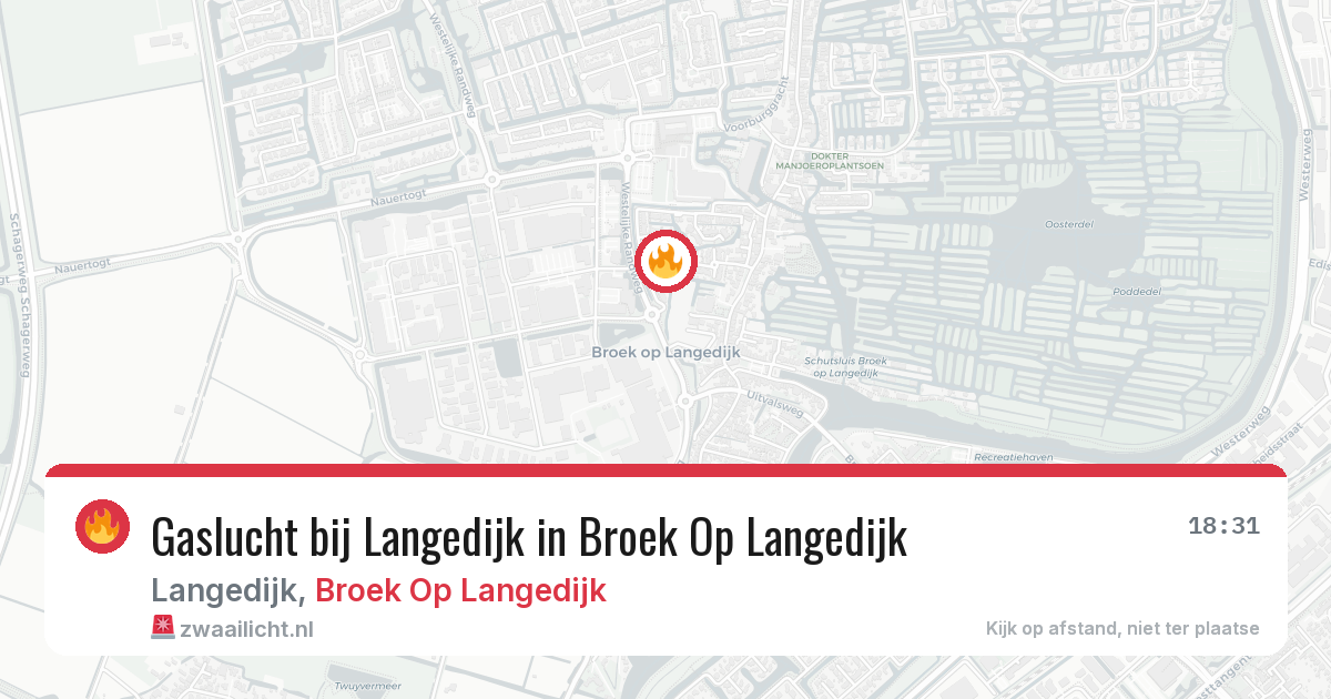 Gaslucht bij Langedijk in Broek Op Langedijk — 7 apr 2026