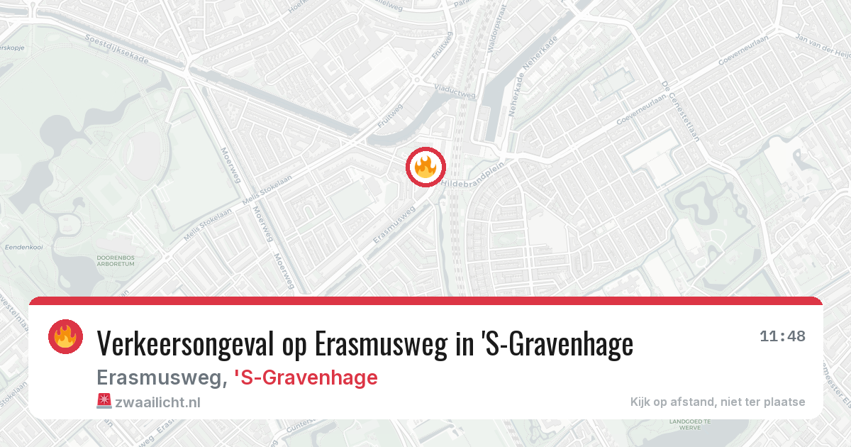 Verkeersongeval op Erasmusweg in 'S-Gravenhage — 10 mrt 2026