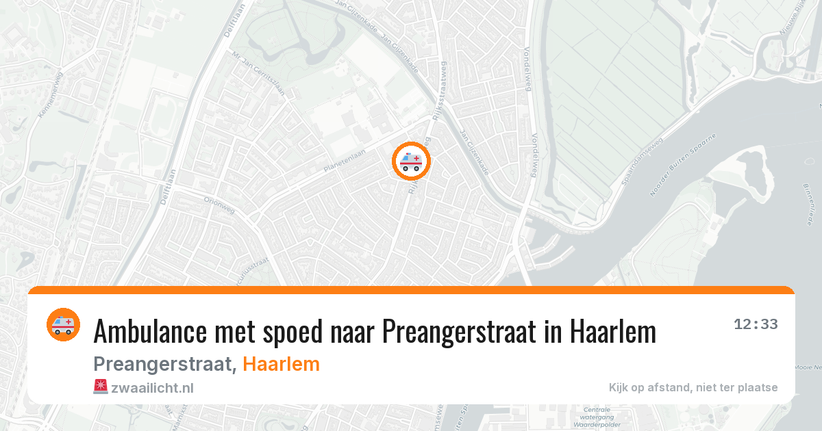 Ambulance met spoed naar Preangerstraat in Haarlem — 4 aug 2026