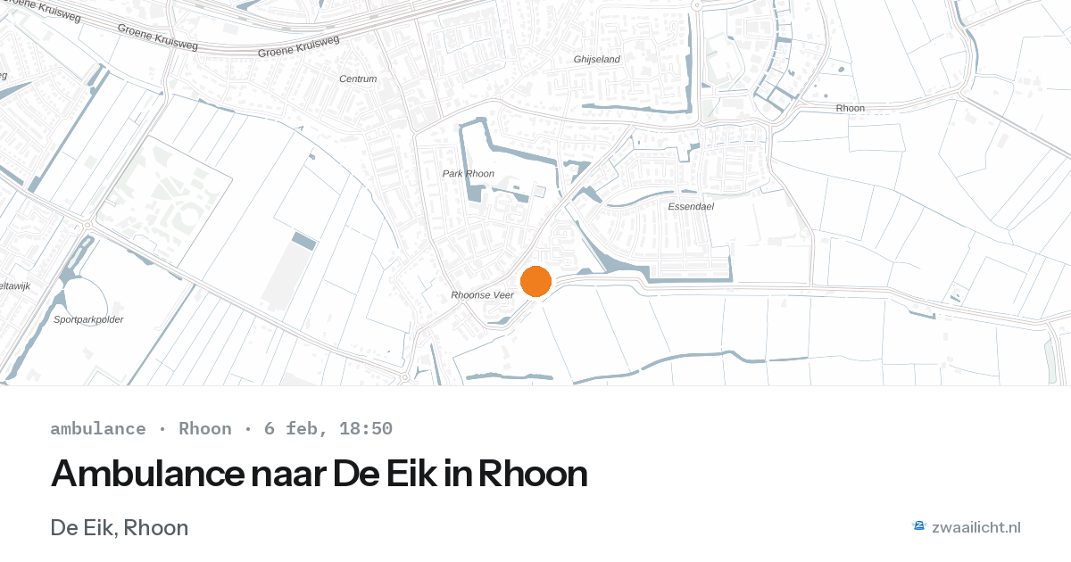 Ambulance naar De Eik in Rhoon — 6 feb 2026