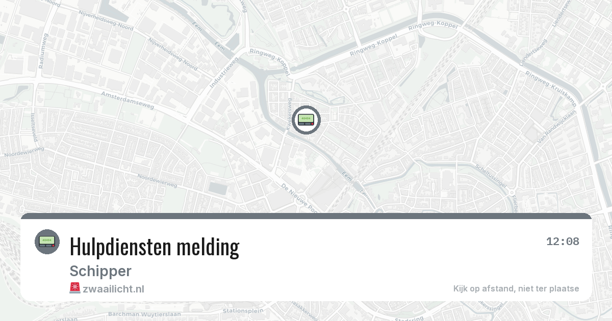 Hulpdiensten melding — 5 aug 2026