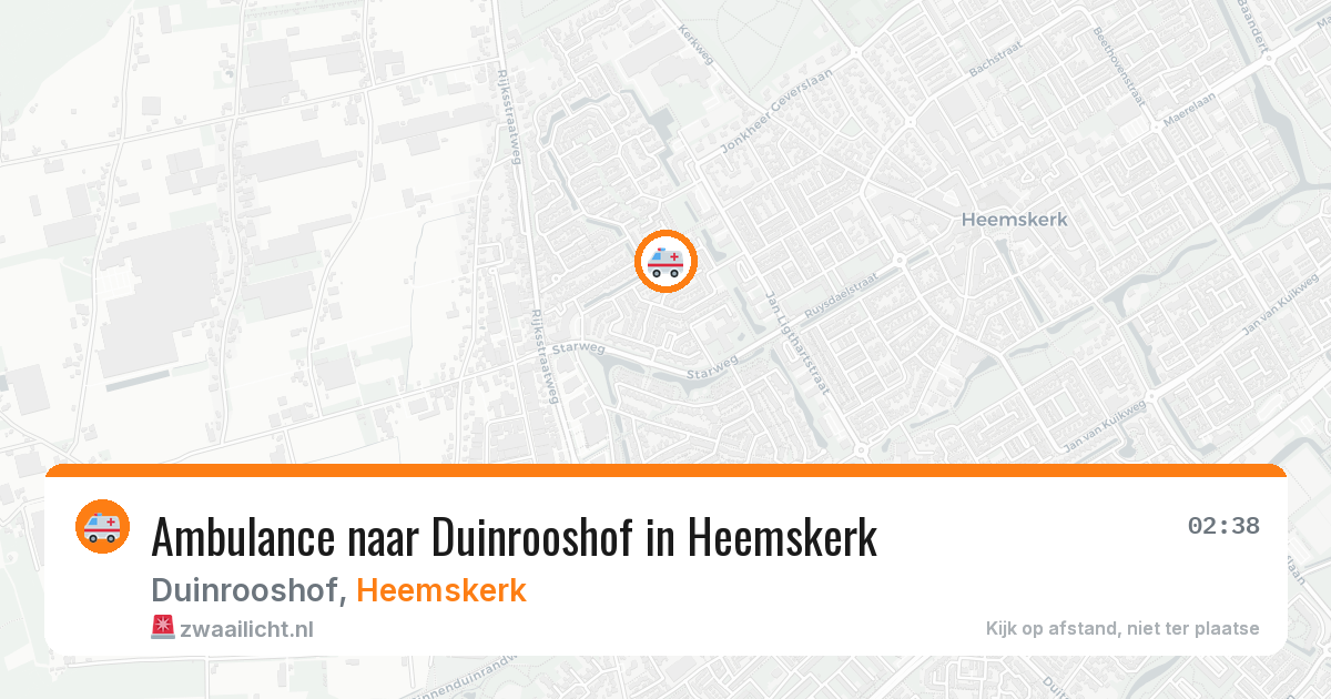 Ambulance naar Duinrooshof in Heemskerk — 14 apr 2026