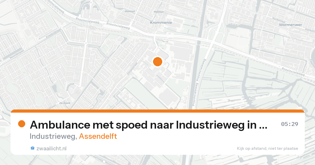 Ambulance met spoed naar Industrieweg in Assendelft — 4 jun 2026