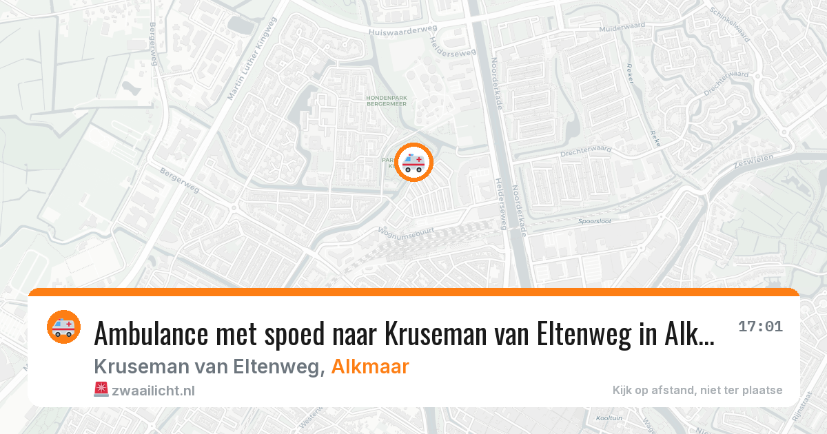 Ambulance met spoed naar Kruseman van Eltenweg in Alkmaar — 18 feb 2026