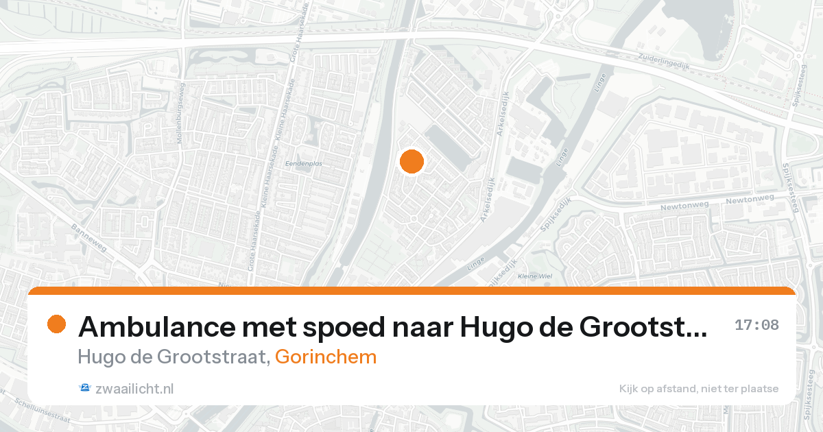 Ambulance met spoed naar Hugo de Grootstraat in Gorinchem — 23 aug 2026