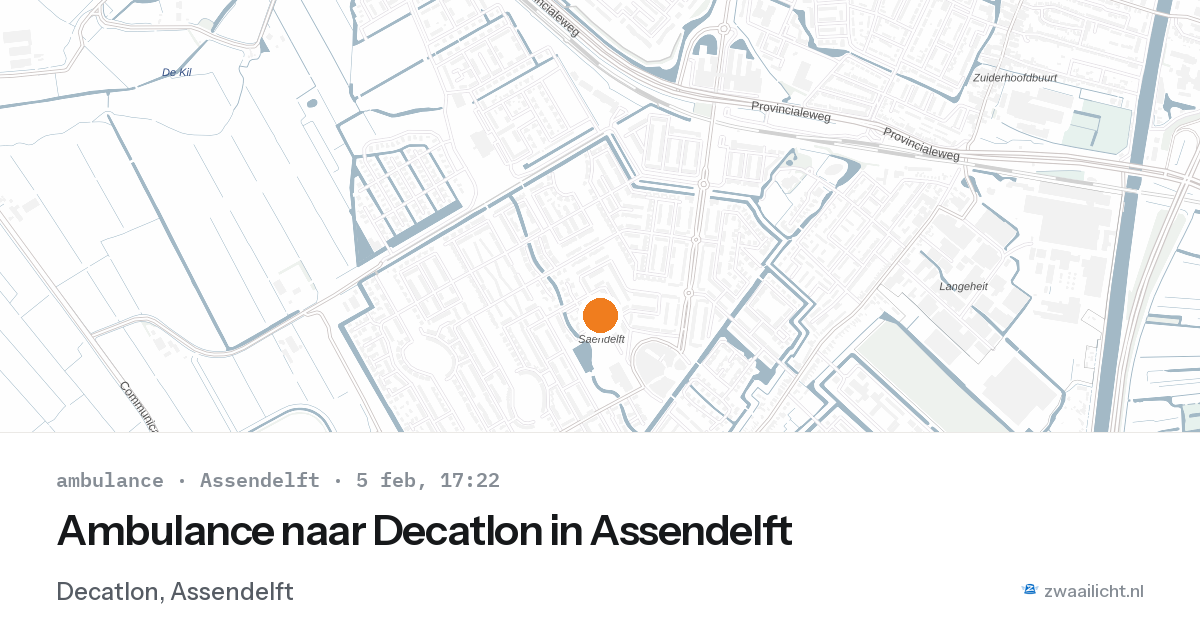 Ambulance naar Decatlon in Assendelft — 5 feb 2026