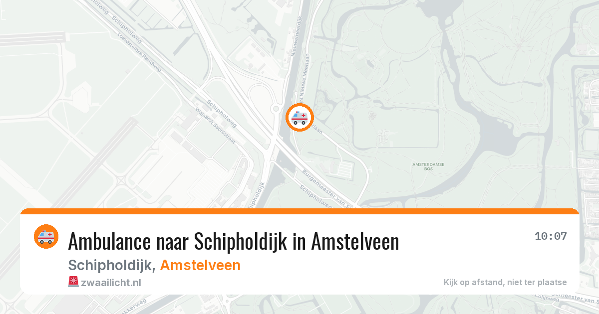 Ambulance naar Schipholdijk in Amstelveen — 28 jun 2026