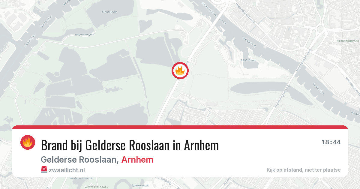 Brand bij Gelderse Rooslaan in Arnhem — 25 mei 2026