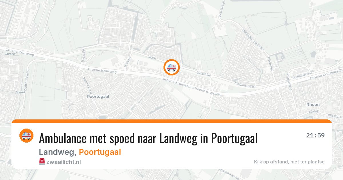 Ambulance met spoed naar Landweg in Poortugaal — 26 mei 2026