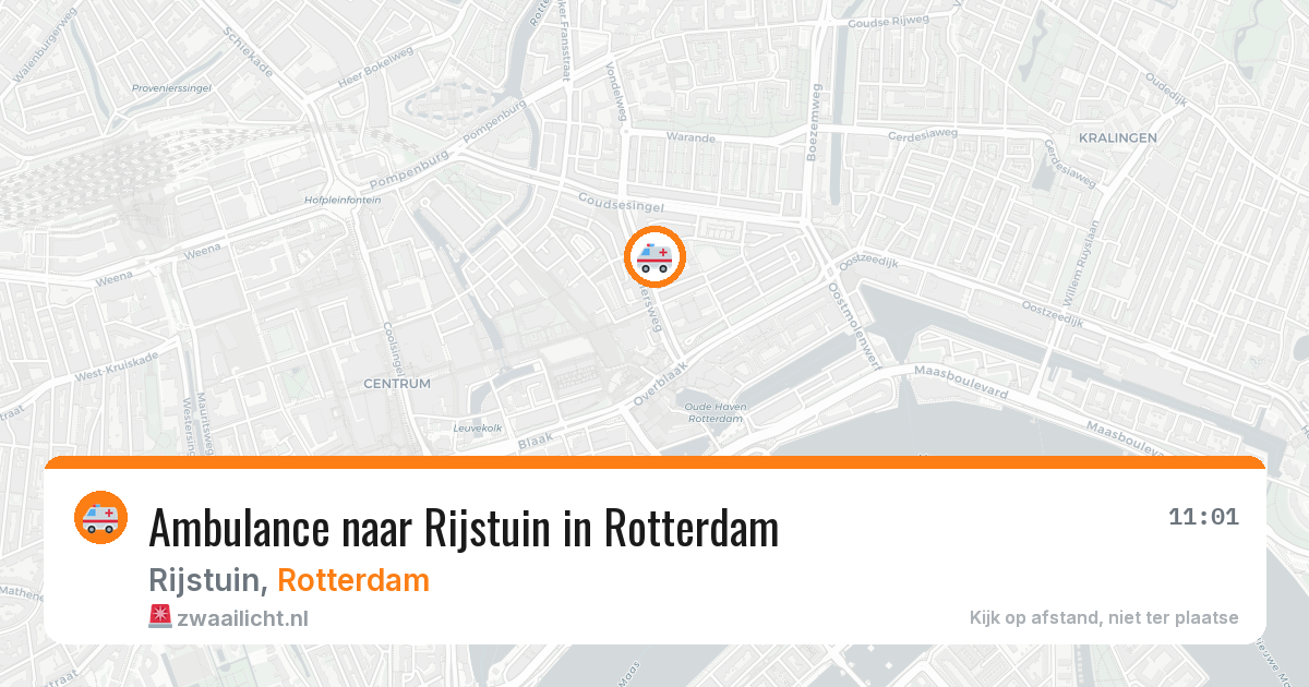 Ambulance naar Rijstuin in Rotterdam — 23 jul 2026