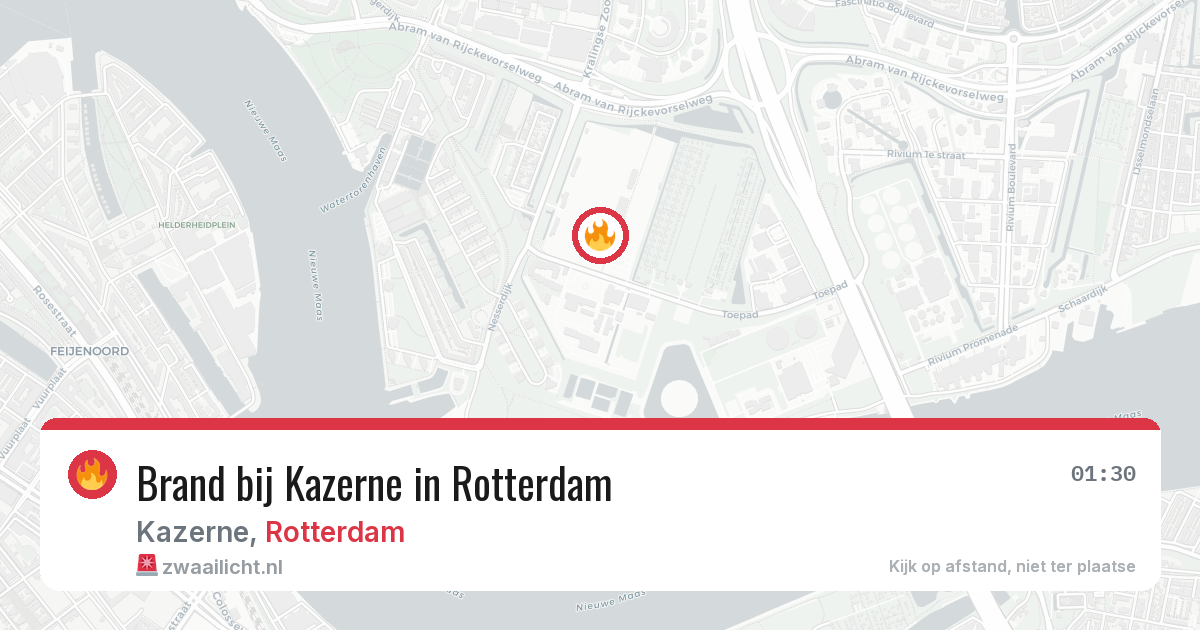 Brand bij Kazerne in Rotterdam — 1 aug 2026