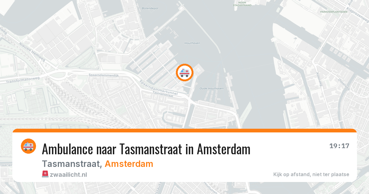 Ambulance naar Tasmanstraat in Amsterdam — 28 mrt 2026