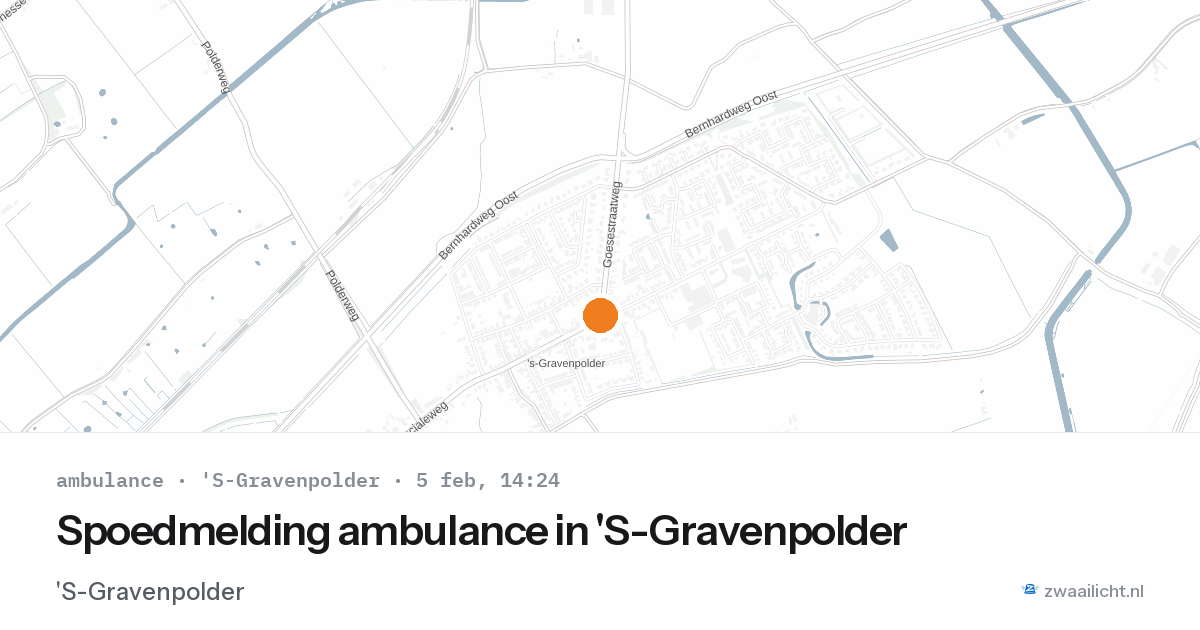 Spoedmelding ambulance in 'S-Gravenpolder — 5 feb 2026