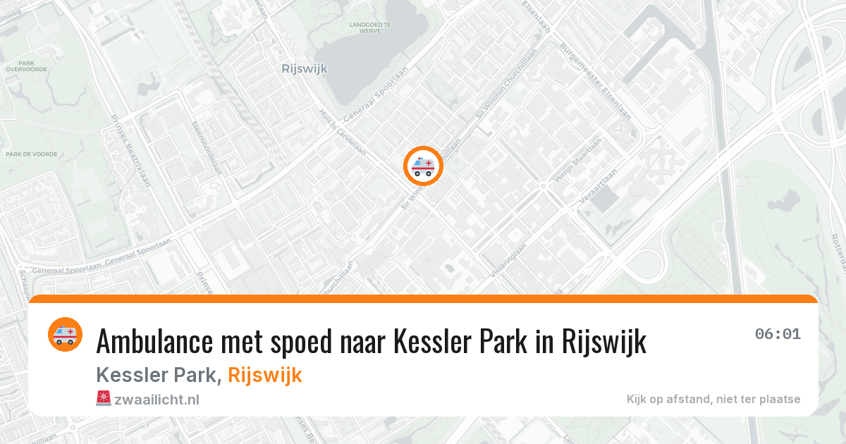 Ambulance met spoed naar Kessler Park in Rijswijk — 24 jul 2026
