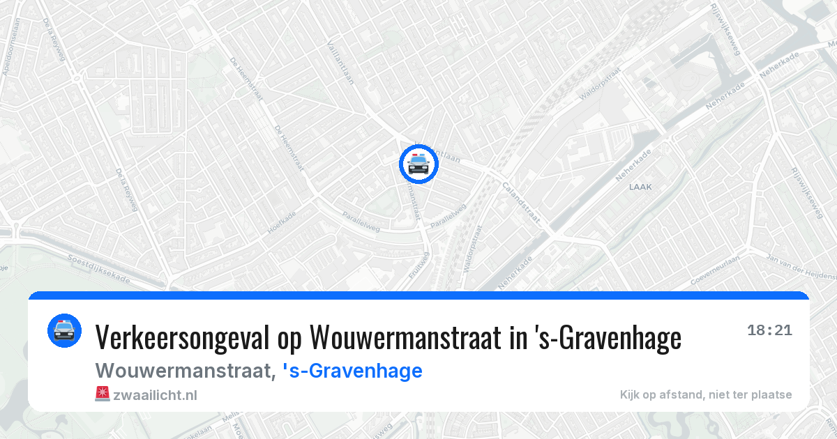 Verkeersongeval op Wouwermanstraat in 's-Gravenhage — 6 mei 2026