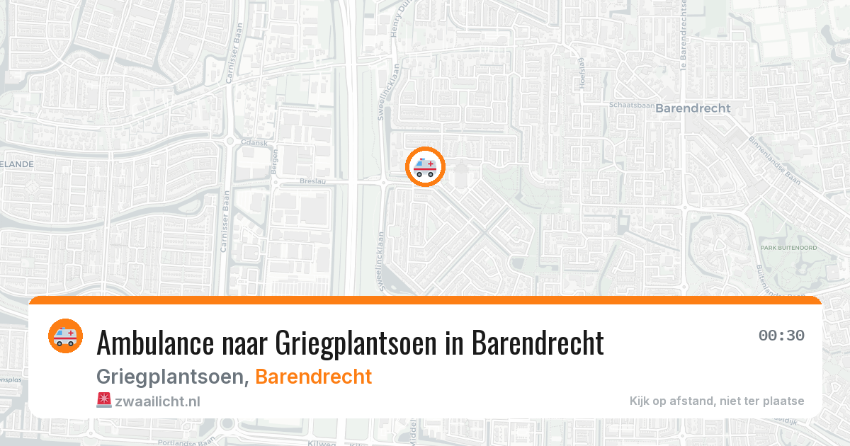 Ambulance naar Griegplantsoen in Barendrecht — 4 apr 2026
