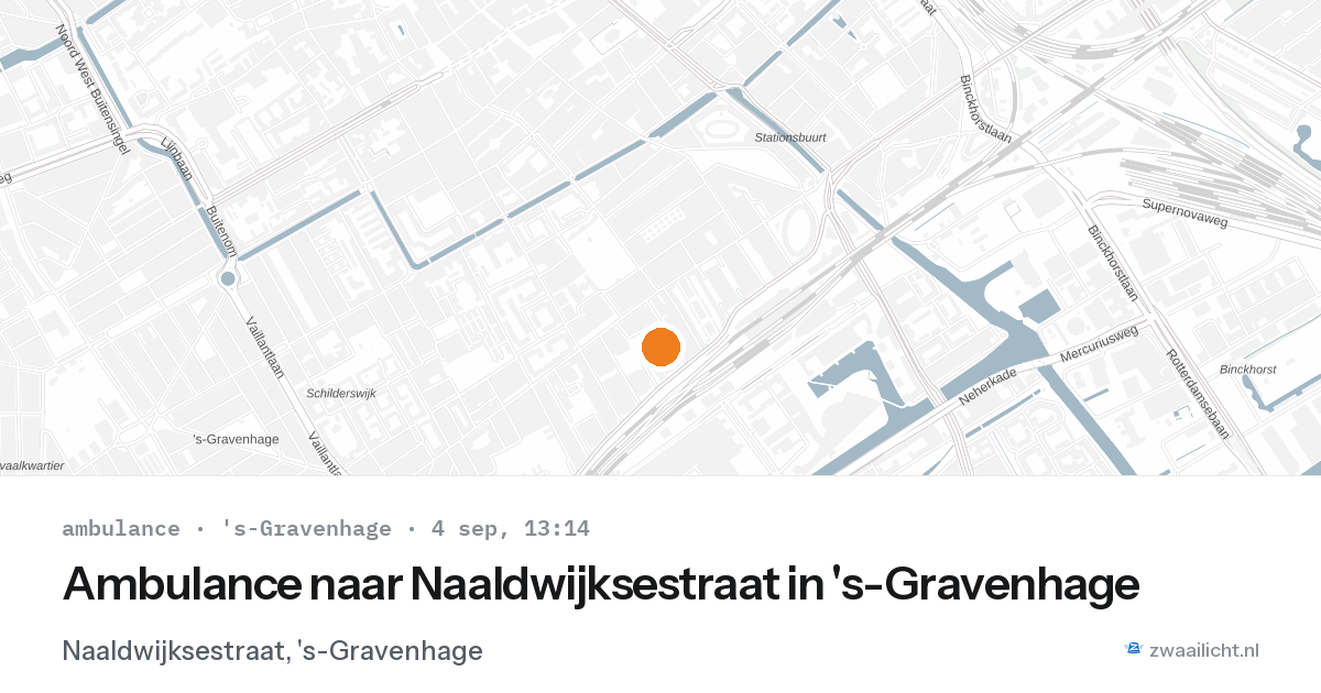 Ambulance naar Naaldwijksestraat in 's-Gravenhage — 4 sep 2026