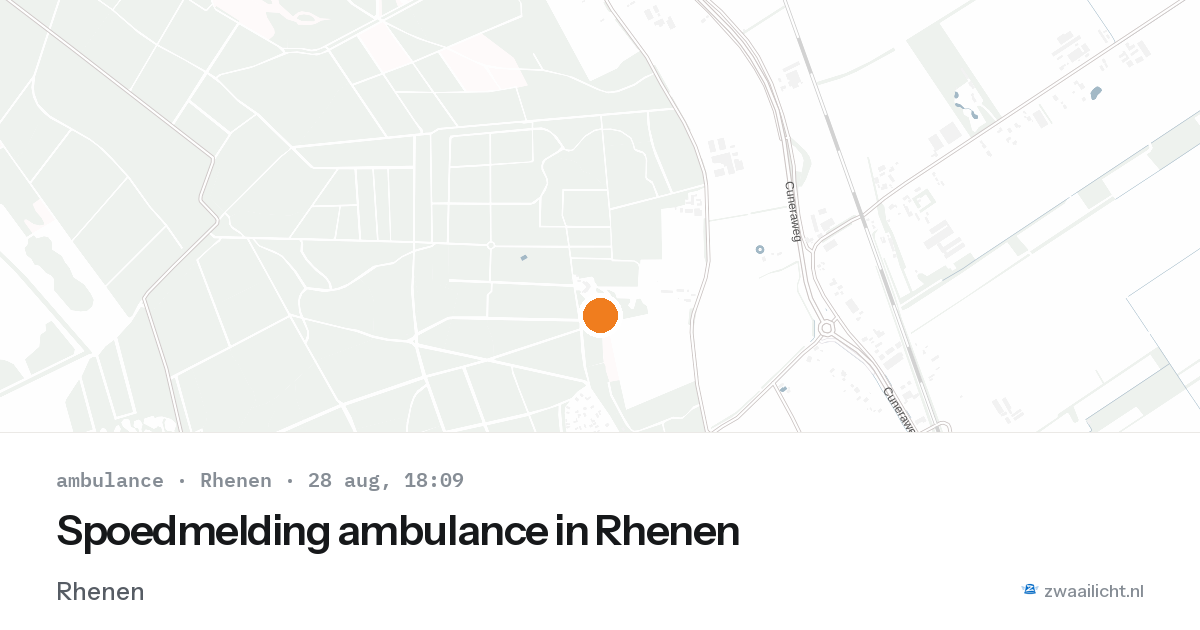 Spoedmelding ambulance in Rhenen — 28 aug 2026