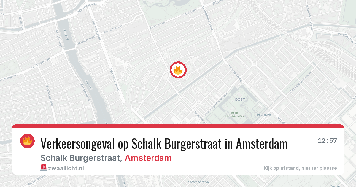 Verkeersongeval op Schalk Burgerstraat in Amsterdam — 11 mei 2026