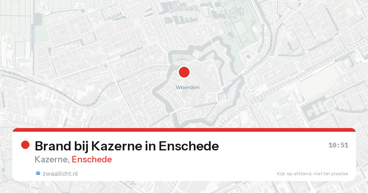 Brand bij Kazerne in Enschede — 17 aug 2026