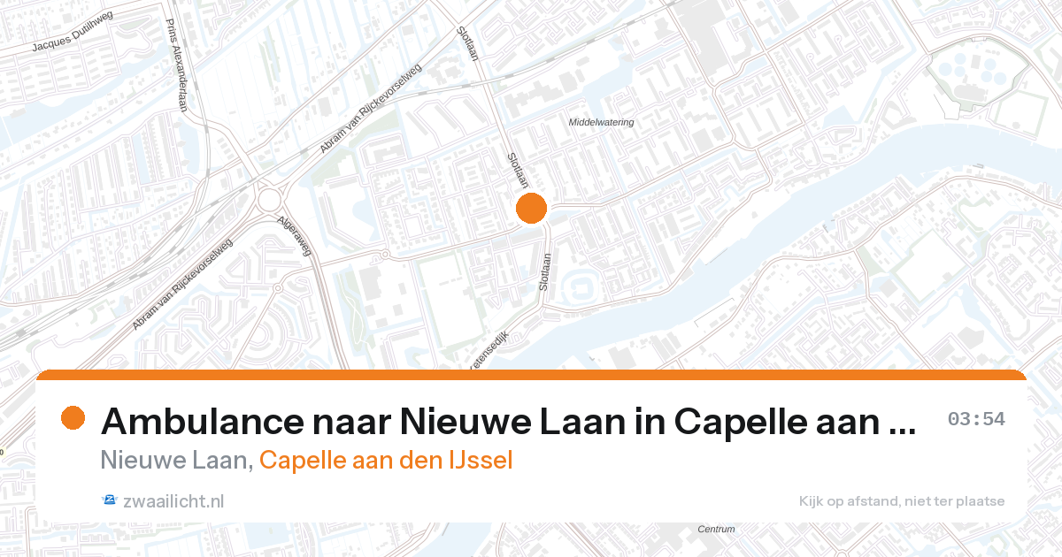 Ambulance naar Nieuwe Laan in Capelle aan den IJssel — 27 aug 2026