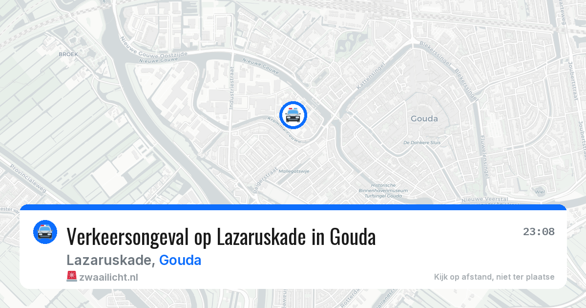 Verkeersongeval op Lazaruskade in Gouda — 19 mei 2026