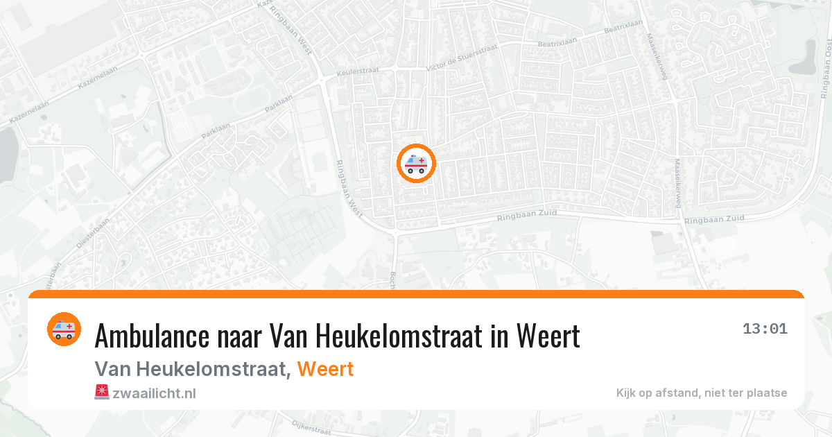 Ambulance naar Van Heukelomstraat in Weert — 1 aug 2026