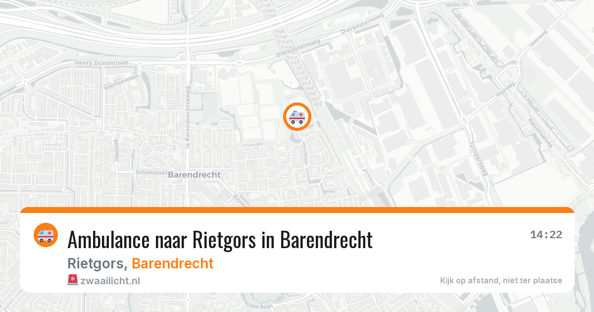 Ambulance naar Rietgors in Barendrecht — 10 aug 2026
