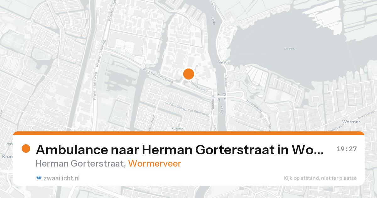 Ambulance naar Herman Gorterstraat in Wormerveer — 23 aug 2026