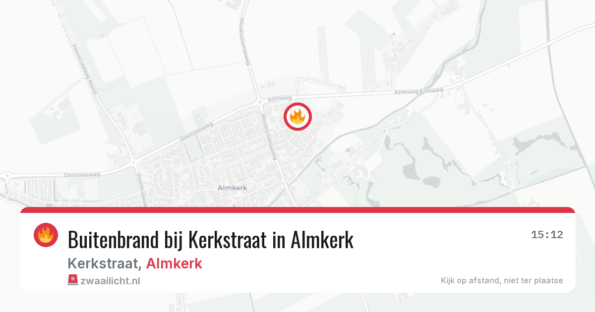 Buitenbrand bij Kerkstraat in Almkerk — 13 aug 2026