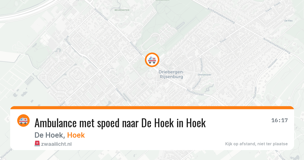 Ambulance met spoed naar De Hoek in Hoek — 16 mrt 2026