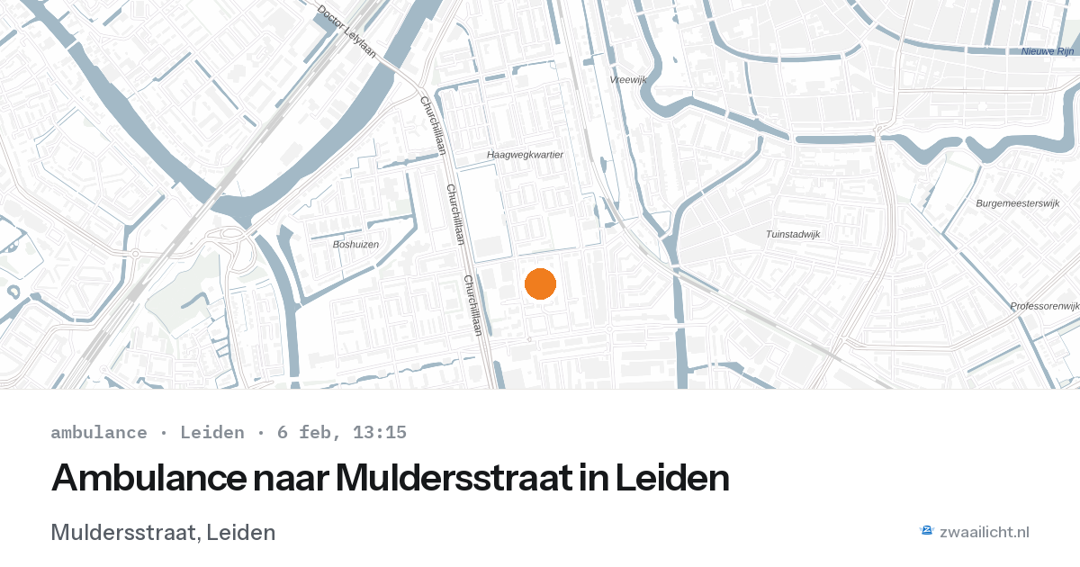 Ambulance naar Muldersstraat in Leiden — 6 feb 2026
