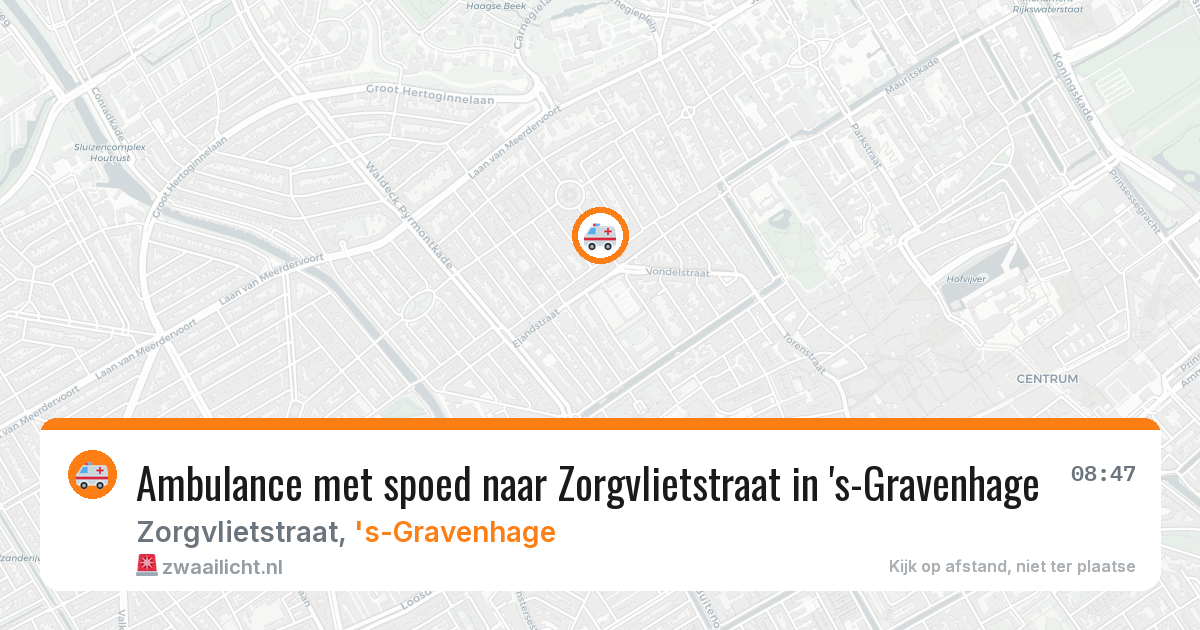 Ambulance met spoed naar Zorgvlietstraat in 's-Gravenhage — 4 jun 2026