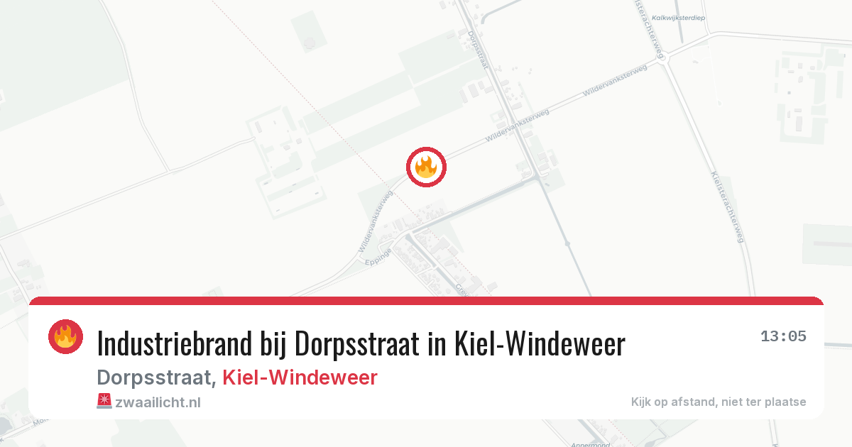 Industriebrand bij Dorpsstraat in Kiel-Windeweer — 17 jan 2026