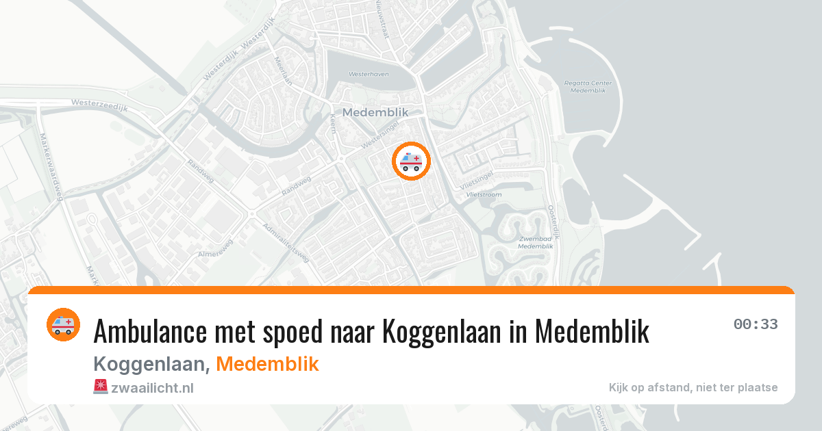 Ambulance met spoed naar Koggenlaan in Medemblik — 3 aug 2026