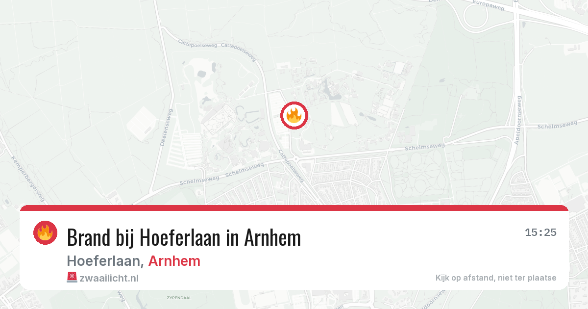 Brand bij Hoeferlaan in Arnhem — 6 jul 2026