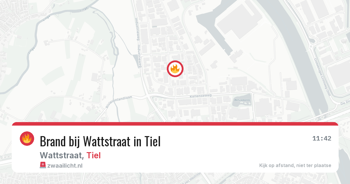 Brand bij Wattstraat in Tiel — 6 mei 2026