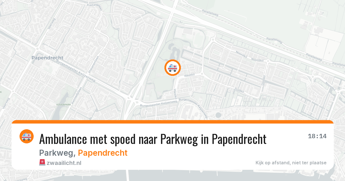 Ambulance met spoed naar Parkweg in Papendrecht — 23 mrt 2026