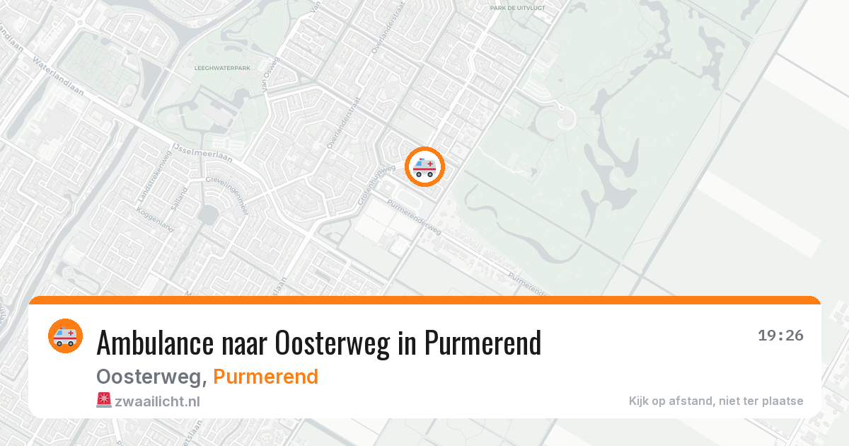 Ambulance naar Oosterweg in Purmerend — 7 aug 2026