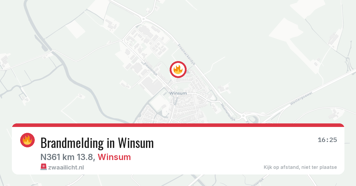 Brandmelding in Winsum — 26 jun 2026