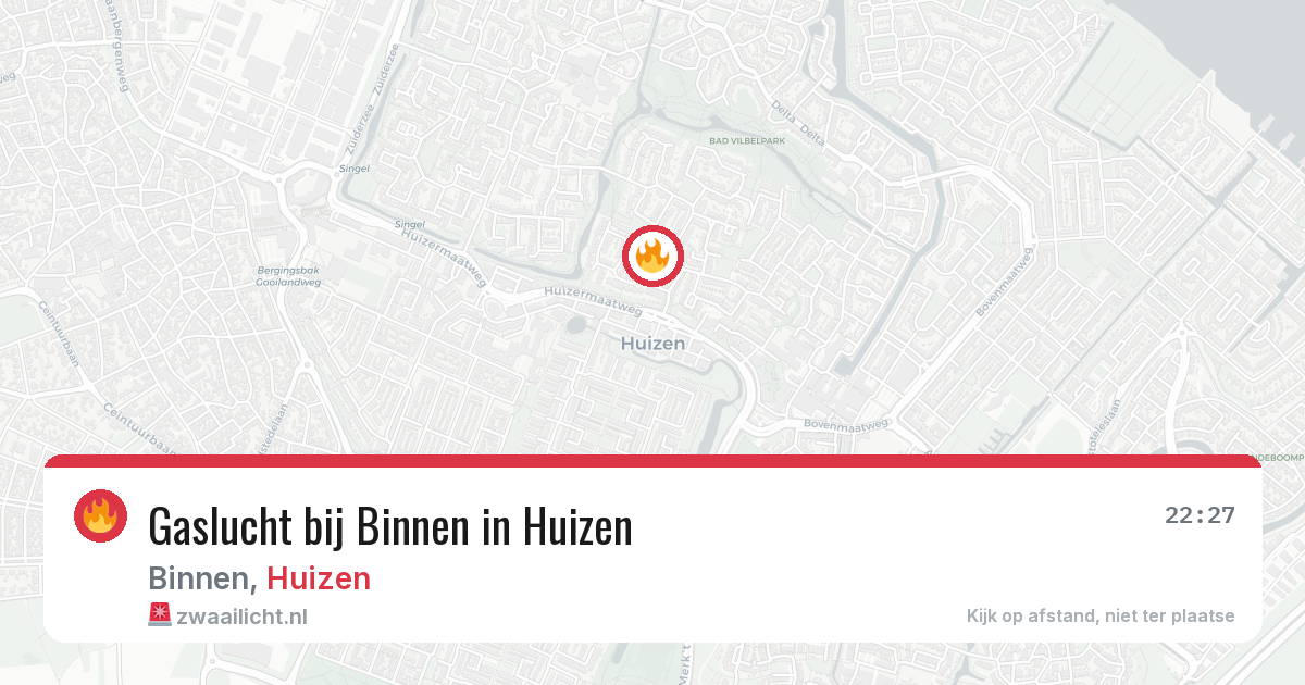 Gaslucht bij Binnen in Huizen — 2 jul 2026