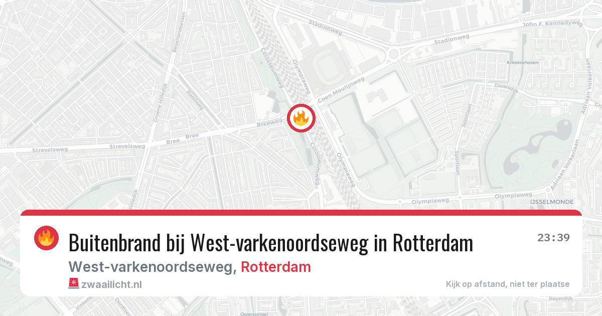 Buitenbrand bij West-varkenoordseweg in Rotterdam — 3 mei 2026